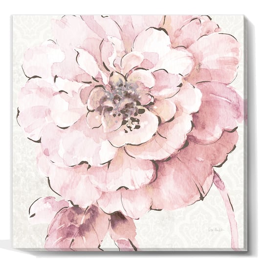 Designart - Indigold Shabby Peonies Pink - Farmhouse Gallery-wrapped Canvas